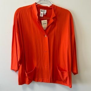 Coldwater Creek • Crinkle Mandarin Lightweight Jacket • Sz M • NWT!